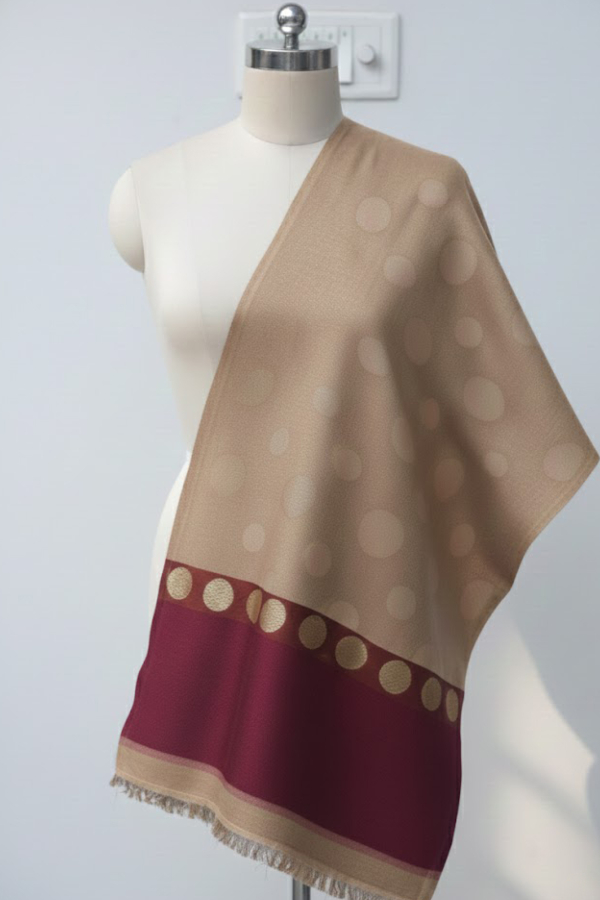 Skin Shawl With Small Side Borders