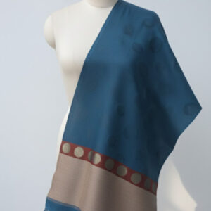 Blue Shawl With Short Size Border