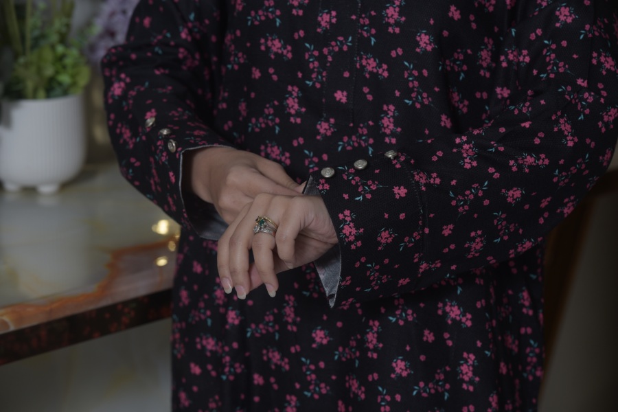 Black Honey Comb Linen