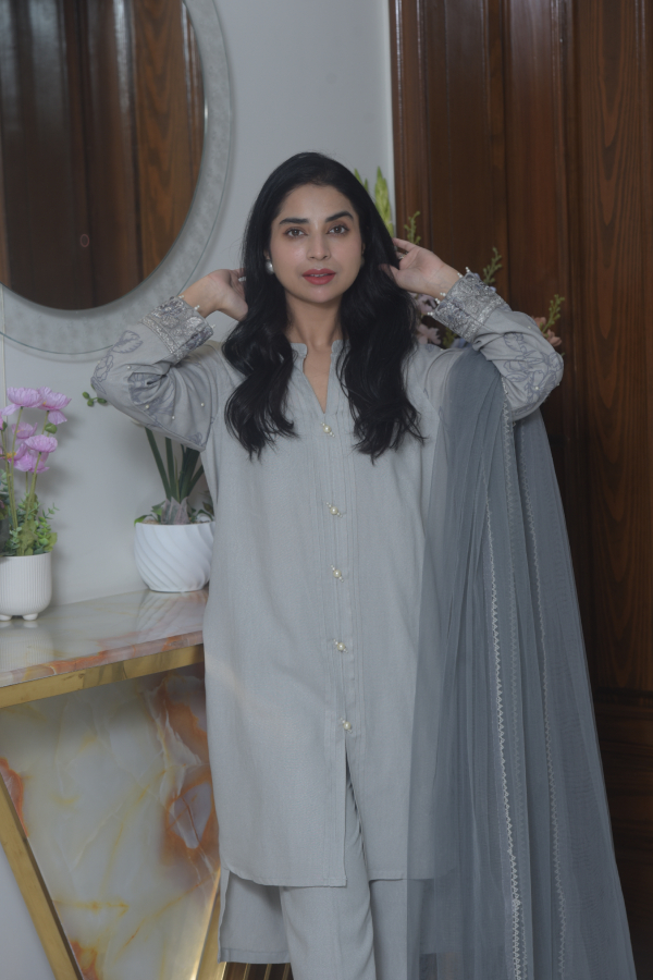 Grey silk karandi - Image 3