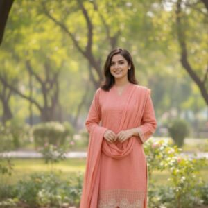 Pearl Peach Viscose 3PC