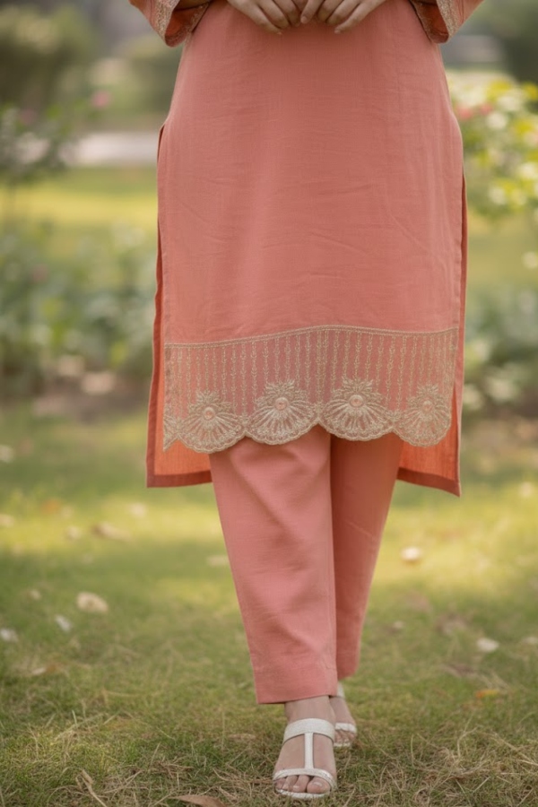 Pearl Peach Viscose 3PC - Image 2