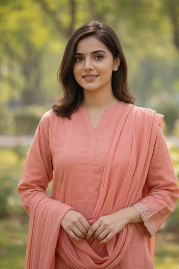 Pearl Peach Viscose 3PC - Image 3