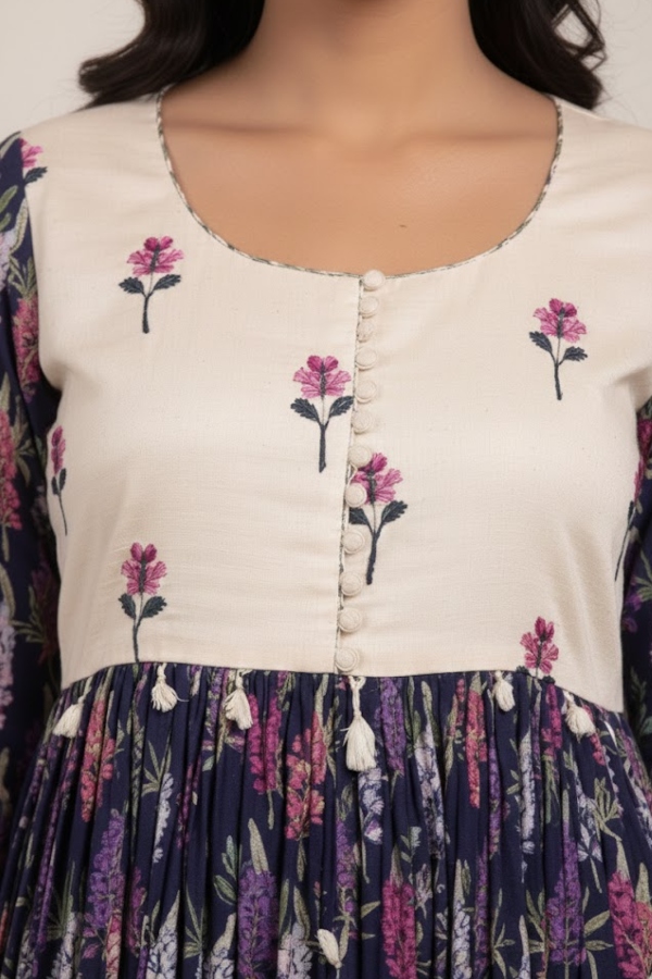 Jacket Style Floral Frock - Image 3