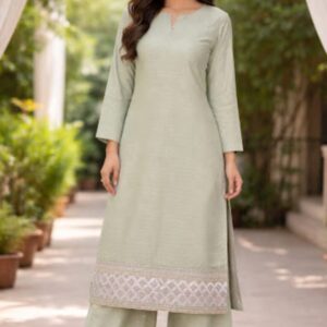 Sea Green Dobby Masoori 3PC