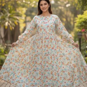 White Honeycomb Frock