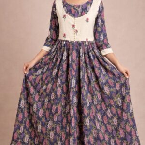 Jacket Style Floral Frock